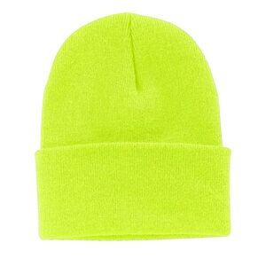 NWOT Neon Yellow Cuffed Beanie
